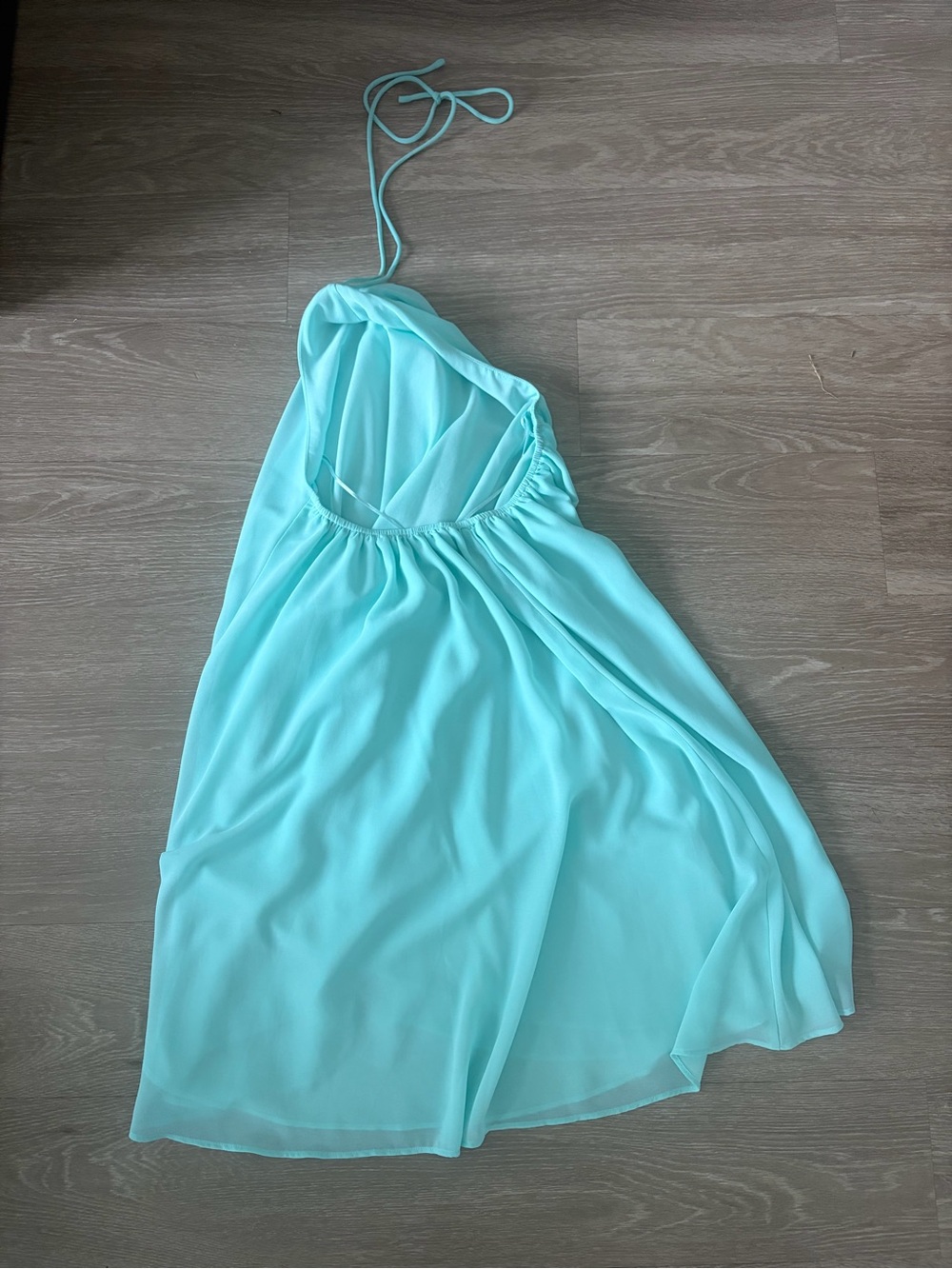 Fashion Nova Mint Strapless Chiffon Mini Dress - Picture 5 of 6